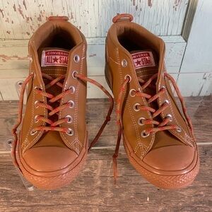 Converse Chuck Taylor All-Star brown mid-top sneakers